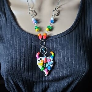 Multicolor Owl Pendant Necklace
